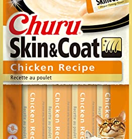 Inaba INABA Churu Skin & Coat Wet Cat Treat Chicken Recipe - 4 Tubes