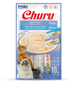 Inaba INABA Churu Creamy Cat Treat Tuna Recipe 0.5 oz - 4 Tubes
