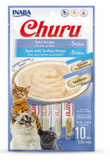Inaba INABA Churu Creamy Cat Treat Tuna Recipe 0.5 oz - 4 Tubes