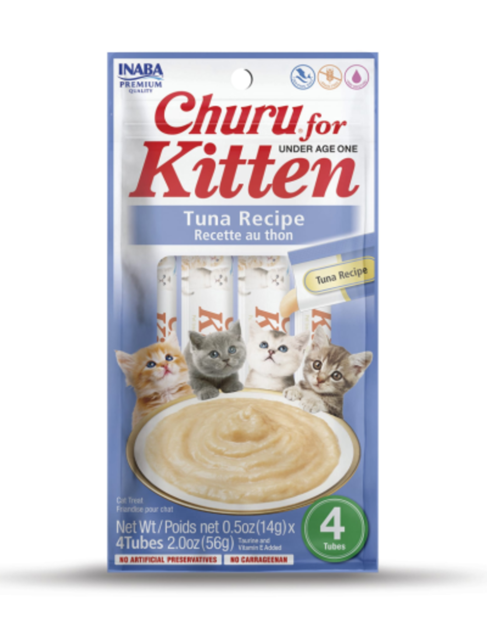 Inaba INABA Churu Kitten Purees Tuna Recipe Cat Treats 2 oz