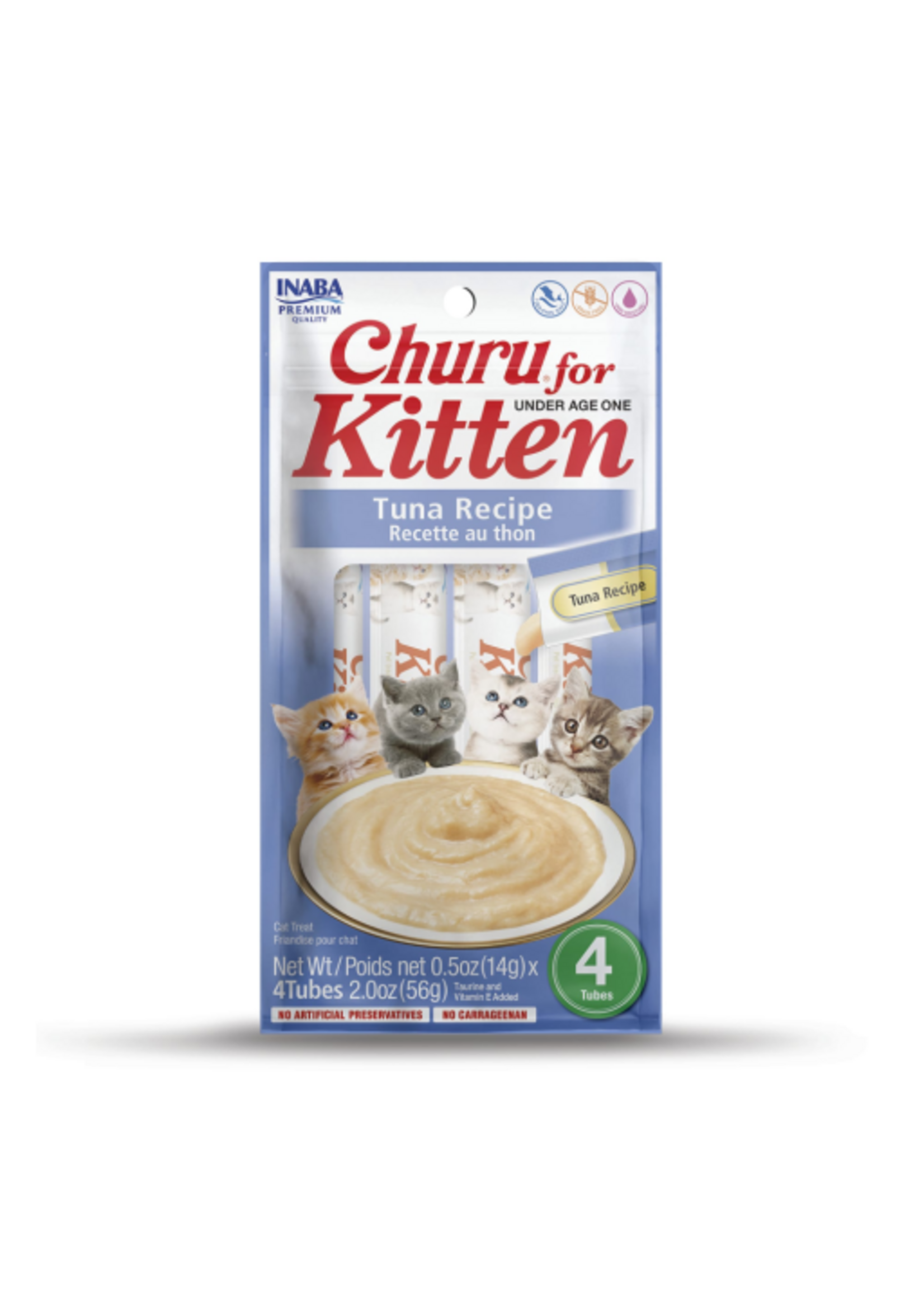 Inaba INABA Churu Kitten Purees Tuna Recipe Cat Treats 2 oz