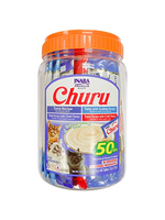 Inaba INABA Churu Creamy Cat Treat Tuna Seafood Variety Tub 0.5 oz - 50 Tubes