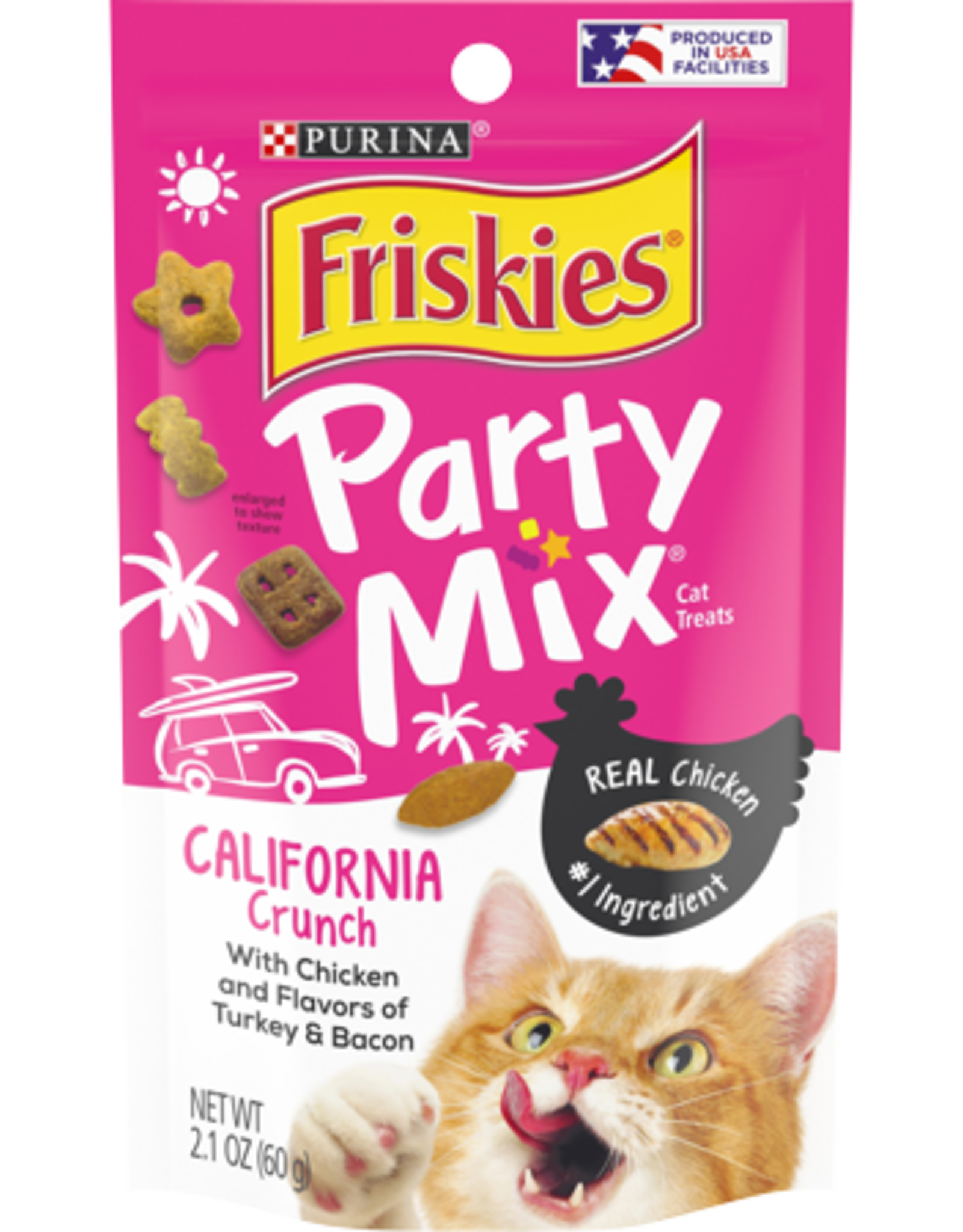 Friskies Purina Friskies Cat Treats Party Mix California Crunch 2.1 oz