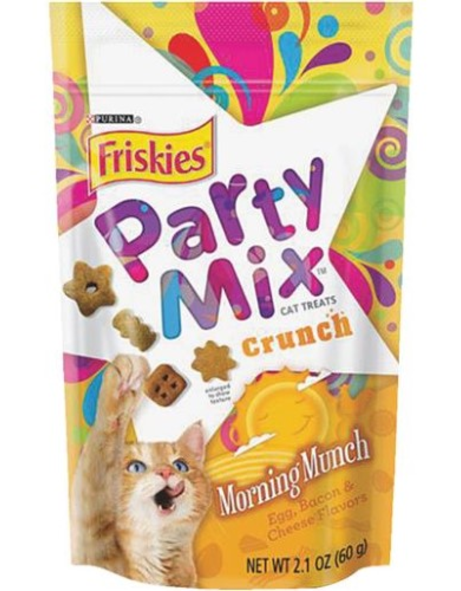 Friskies Purina Friskies Cat Treats Party Mix Morning Munch Crunch Bacon Egg & Cheese 2.1 oz