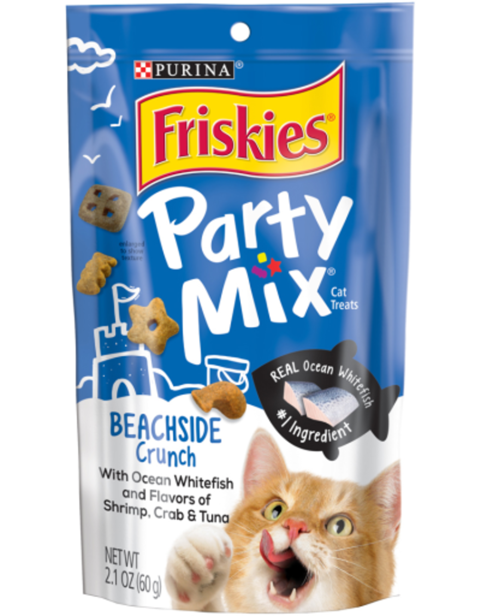 Friskies Purina Friskies Cat Treats Party Mix Beachside Crunch 2.1 oz