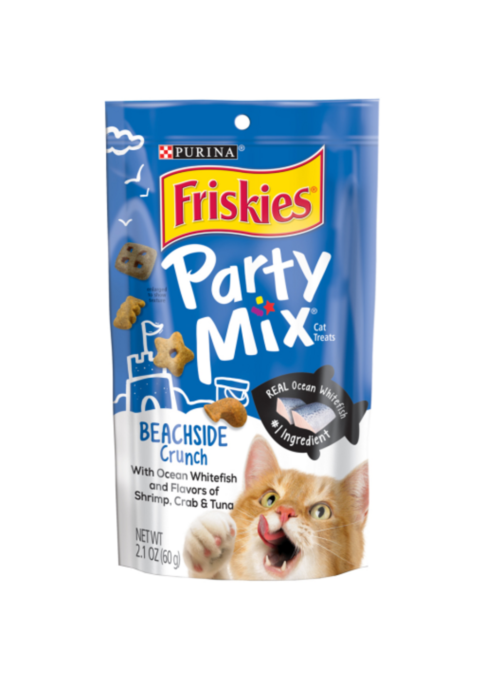 Friskies Purina Friskies Cat Treats Party Mix Beachside Crunch 2.1 oz