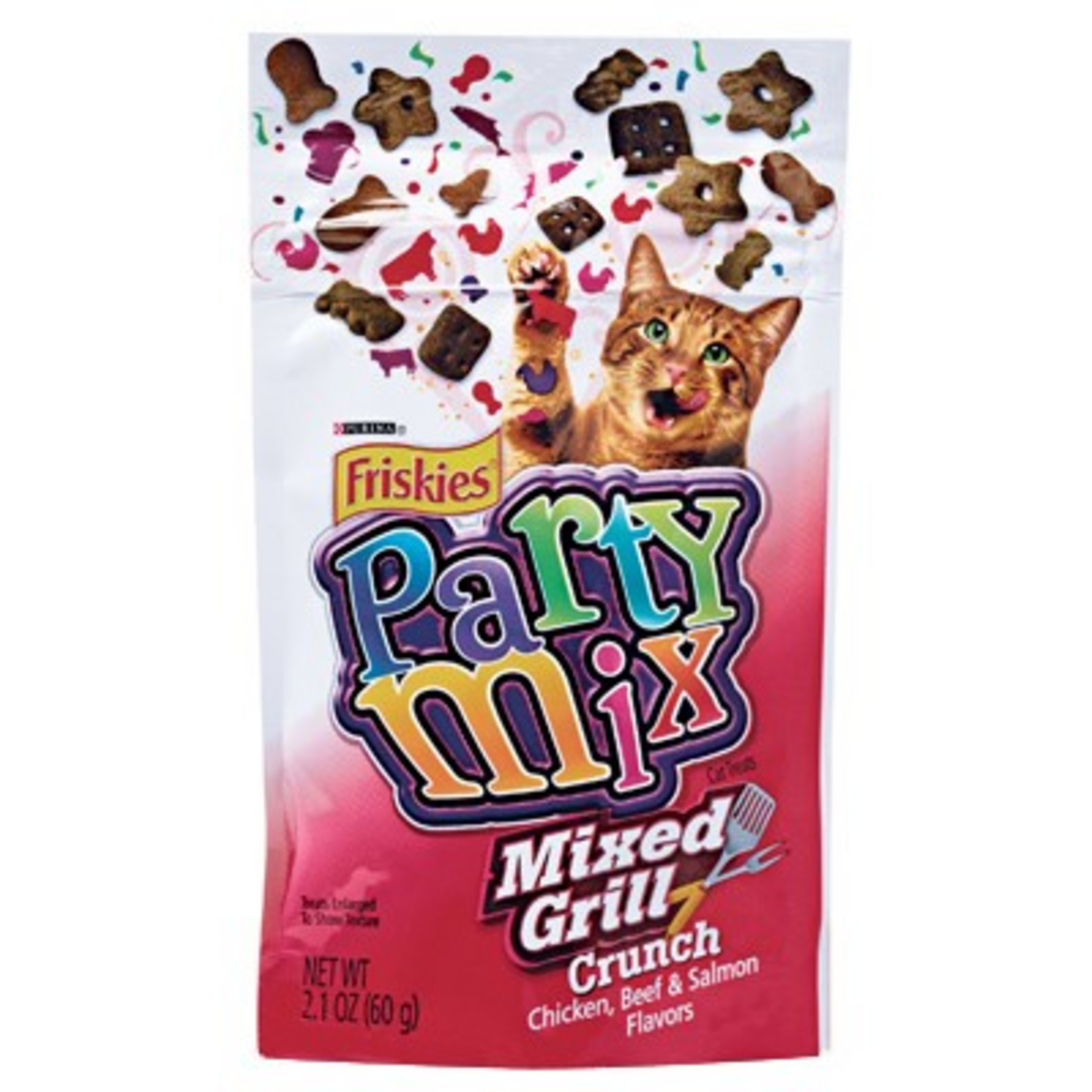 Friskies Purina Friskies Cat Treats Party Mix Mixed Grill Crunch 2.1 oz