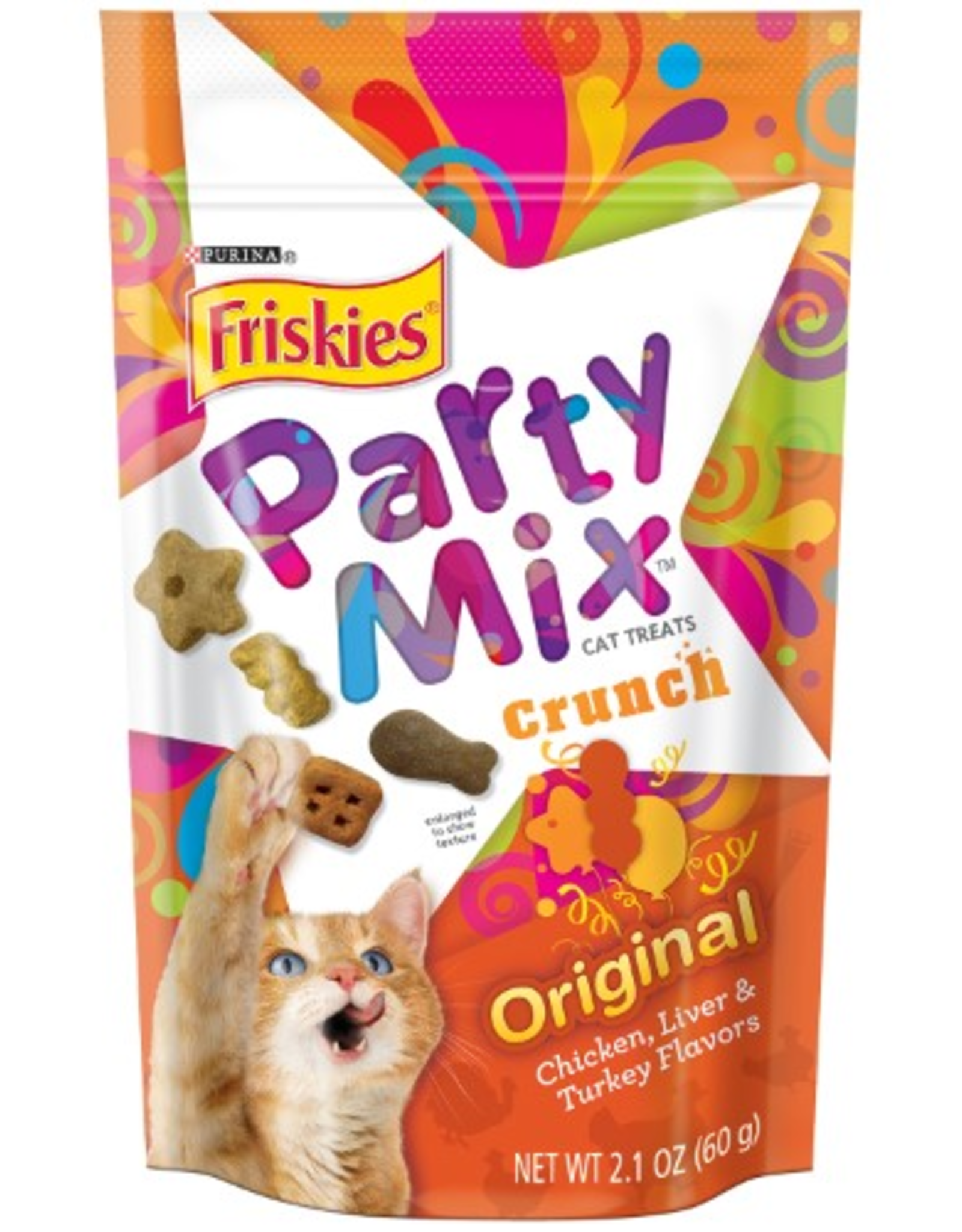 Nestle Purina Purina Friskies Cat Treats Party Mix Original Crunch 2.1 oz