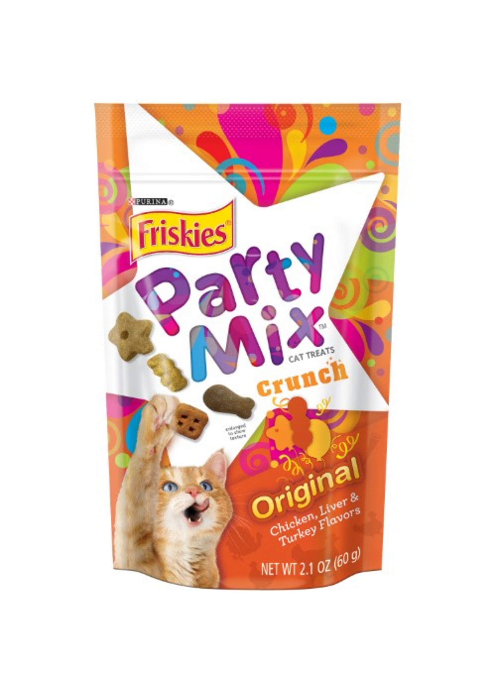 Friskies Purina Friskies Cat Treats Party Mix Original Crunch 2.1 oz