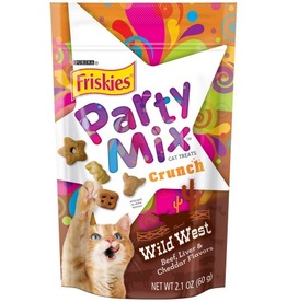 Friskies Purina Friskies Cat Treats Party Mix Wild West Crunch Beef Liver & Cheddar 2.1 oz