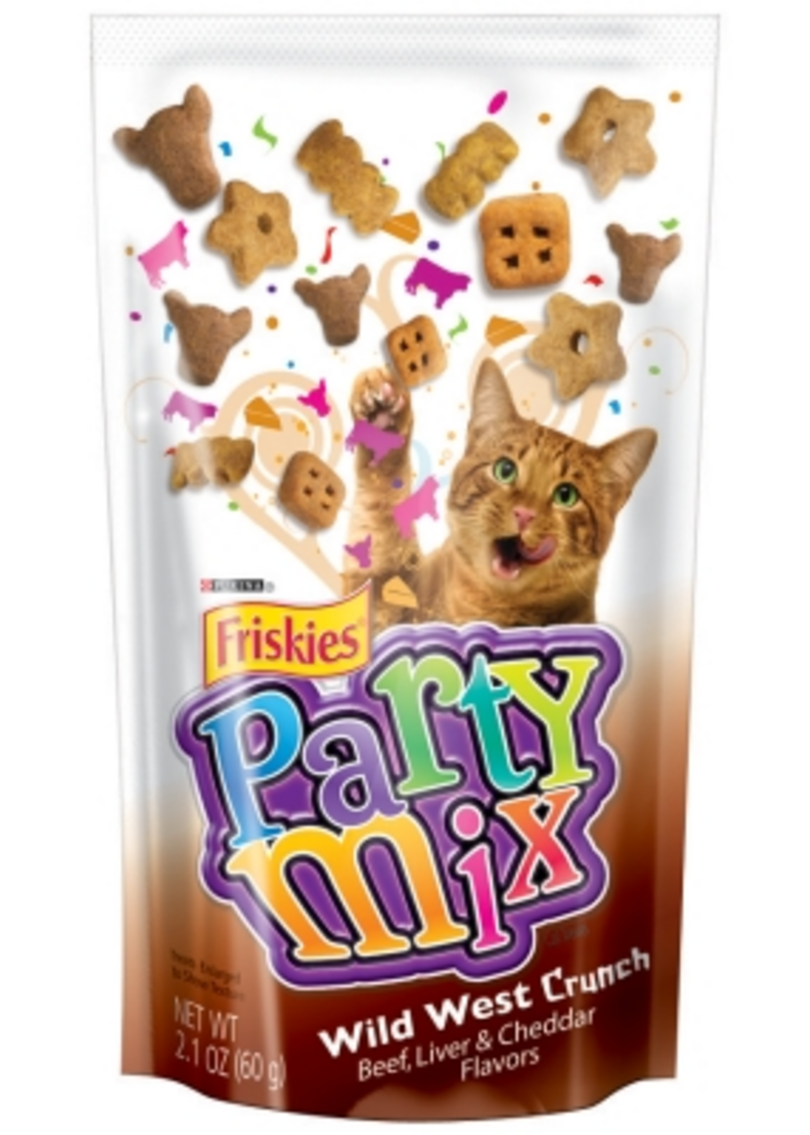 Friskies Purina Friskies Cat Treats Party Mix Crunch Wild West 2.1 oz