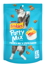 Friskies Purina Friskies Cat Treats Party Mix Lobster and Mac N Cheese 2.1 oz
