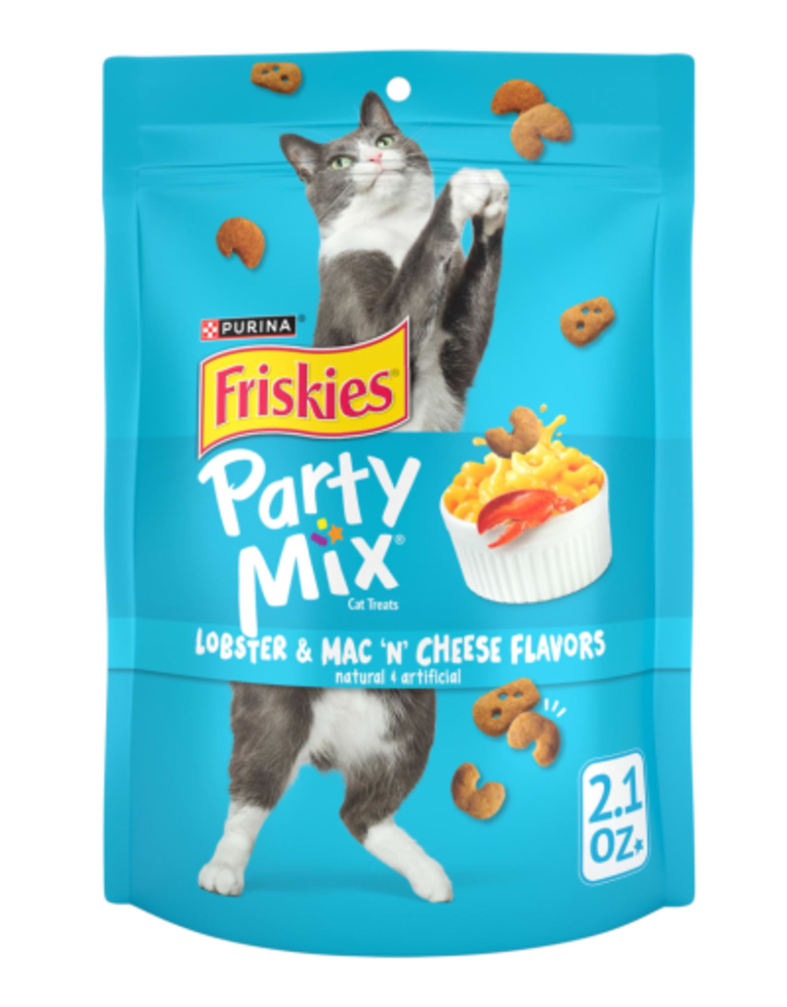 Friskies Purina Friskies Cat Treats Party Mix Lobster and Mac N Cheese 2.1 oz