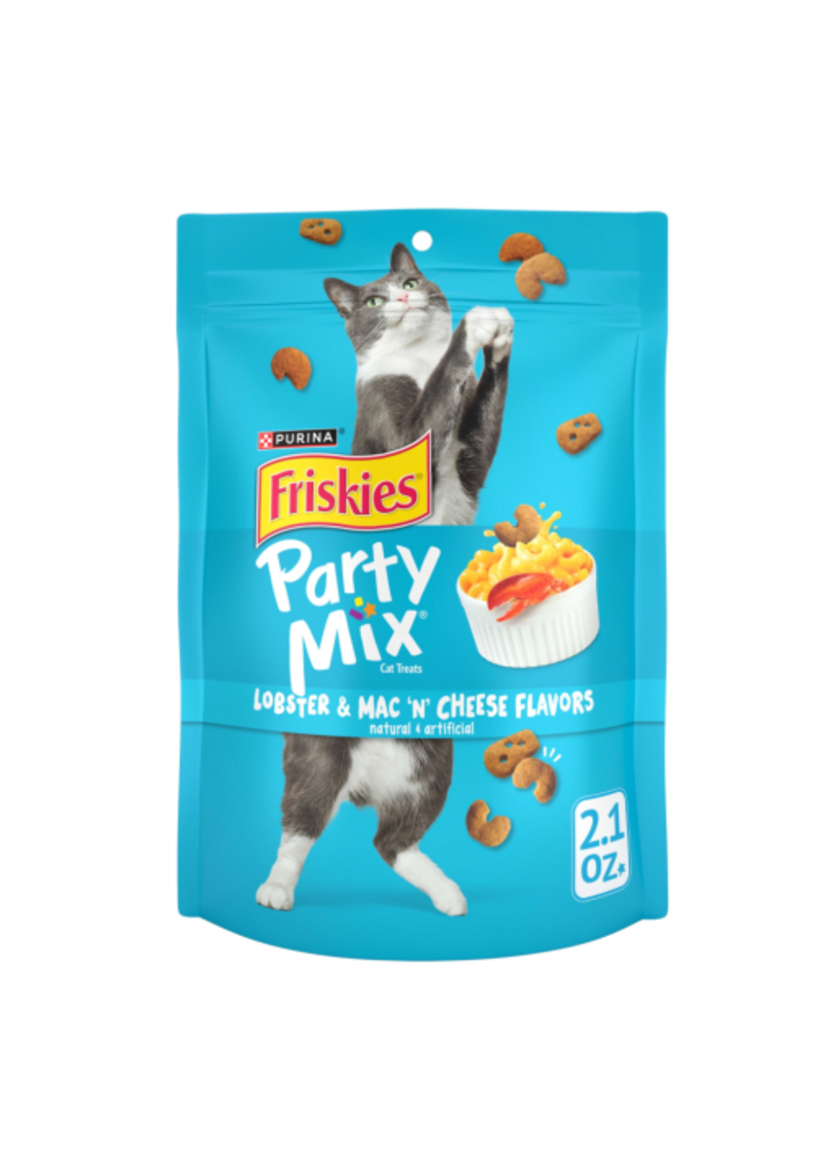 Friskies Purina Friskies Cat Treats Party Mix Lobster and Mac N Cheese 2.1 oz