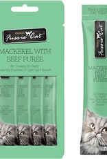 Fussie Cat Fussie Cat Mackerel & Beef Puree Lickable Cat Treats 2 oz Pouch
