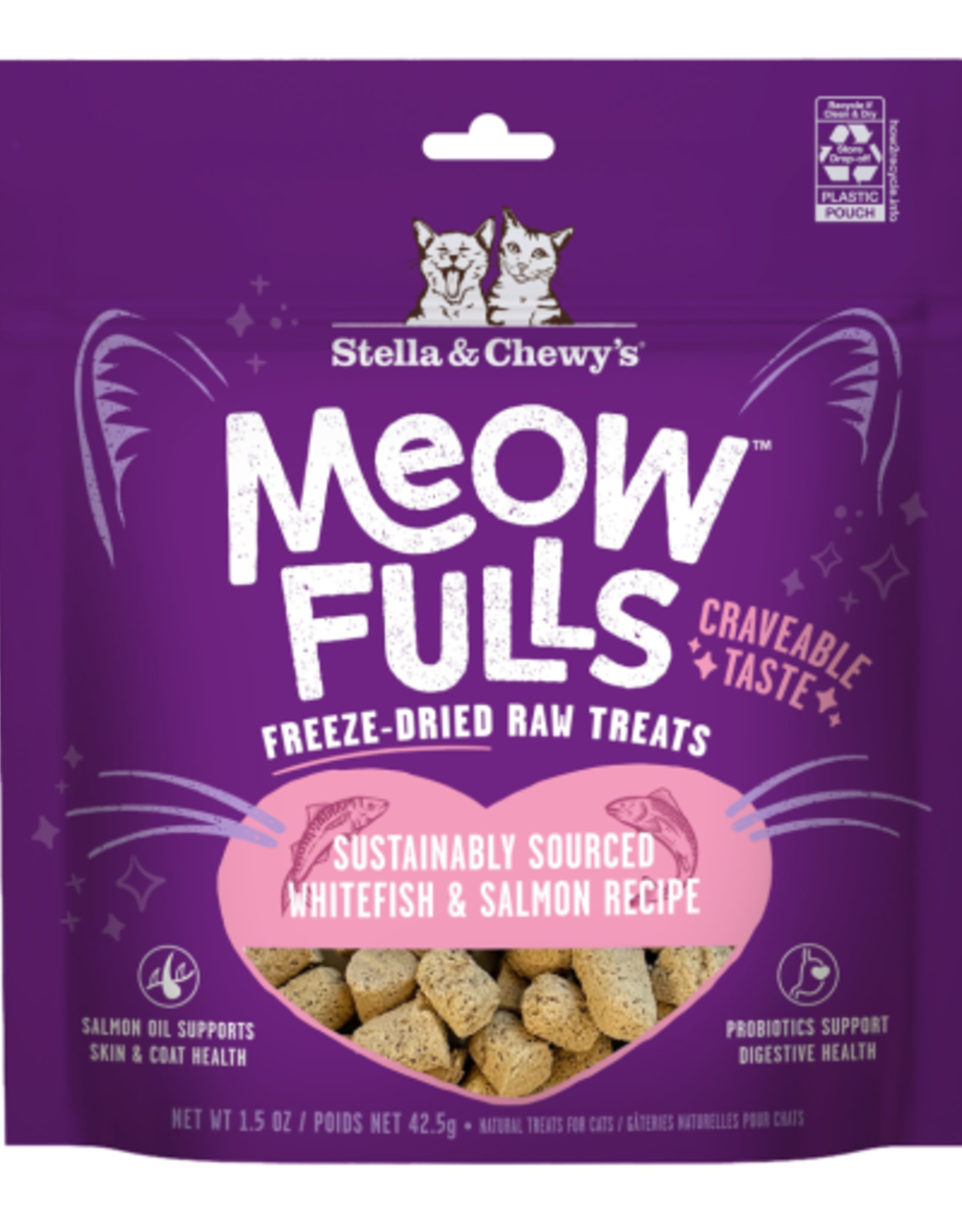 Stella & Chewy's Stella & Chewy's Meowfulls Whitefish & Salmon Recipe Freeze Dried Cat Treats 1.5 oz., Small