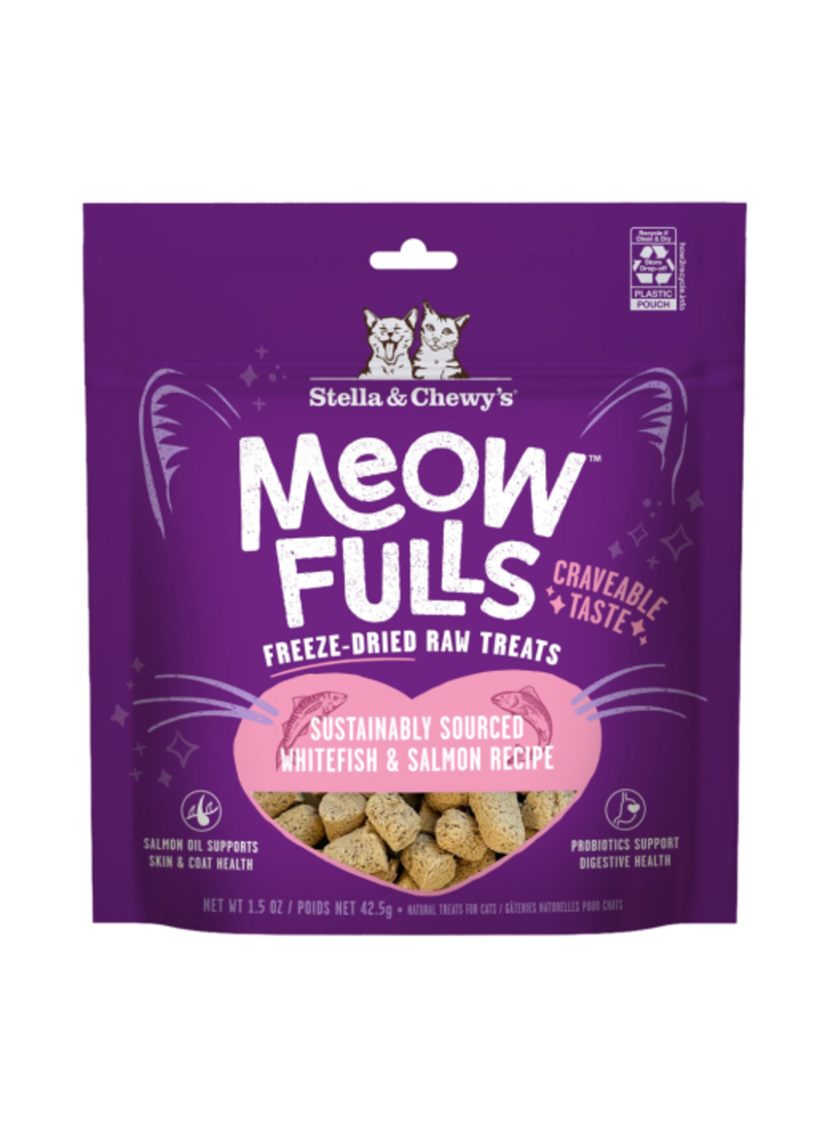 Stella & Chewy's Stella & Chewy's Meowfulls Whitefish & Salmon Recipe Freeze Dried Cat Treats 1.5 oz., Small