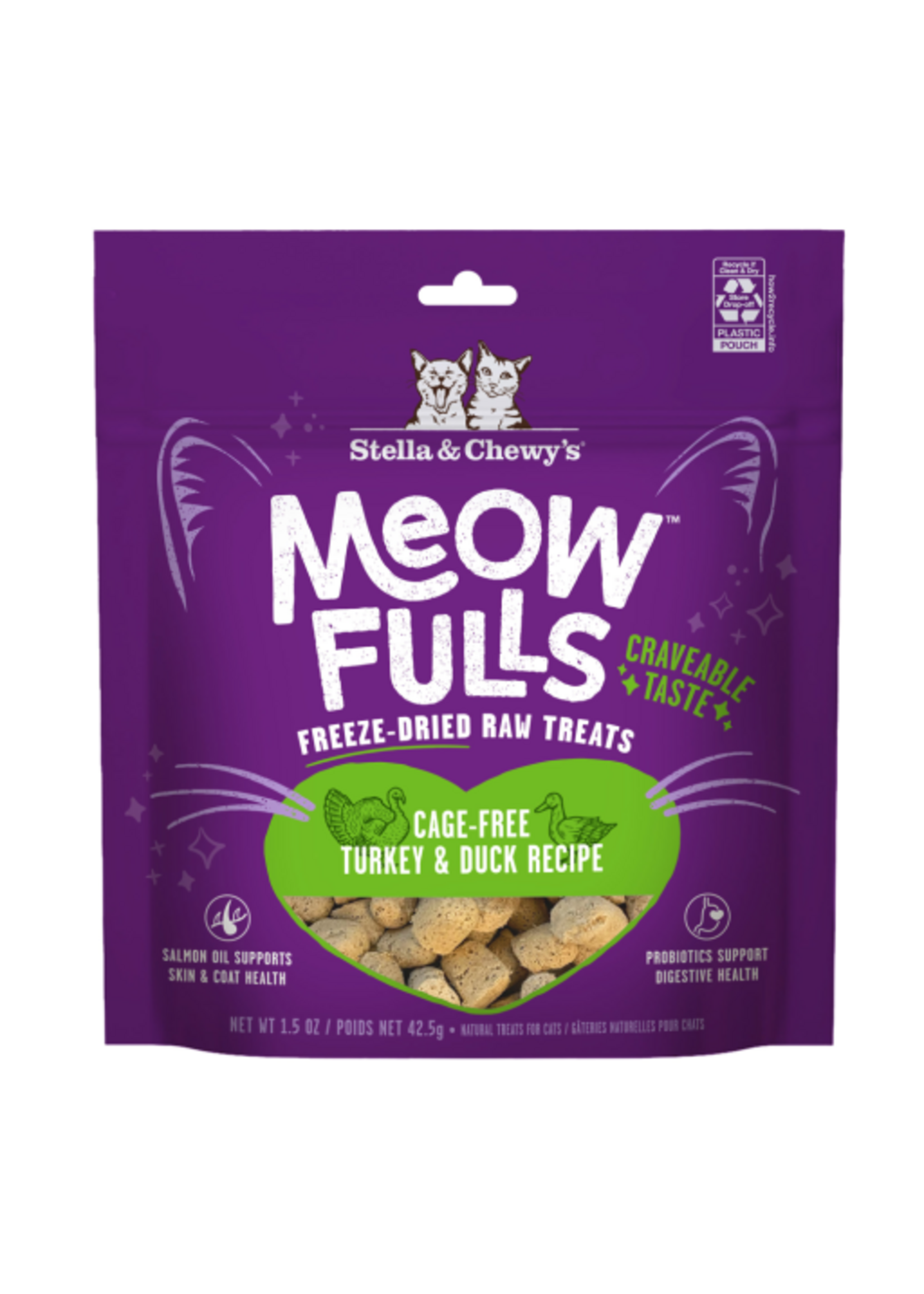 Stella & Chewy's Stella & Chewy's Meowfulls Turkey & Duck Recipe Freeze Dried Cat Treats 1.5 oz., Small