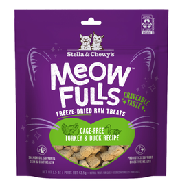 Stella & Chewy's Stella & Chewy's Meowfulls Turkey & Duck Recipe Freeze Dried Cat Treats 1.5 oz., Small