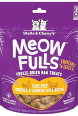 Stella & Chewy's Stella & Chewy's Meowfulls Chicken & Chicken Liver Recipe Freeze Dried Cat Treats 1.5 oz., Small