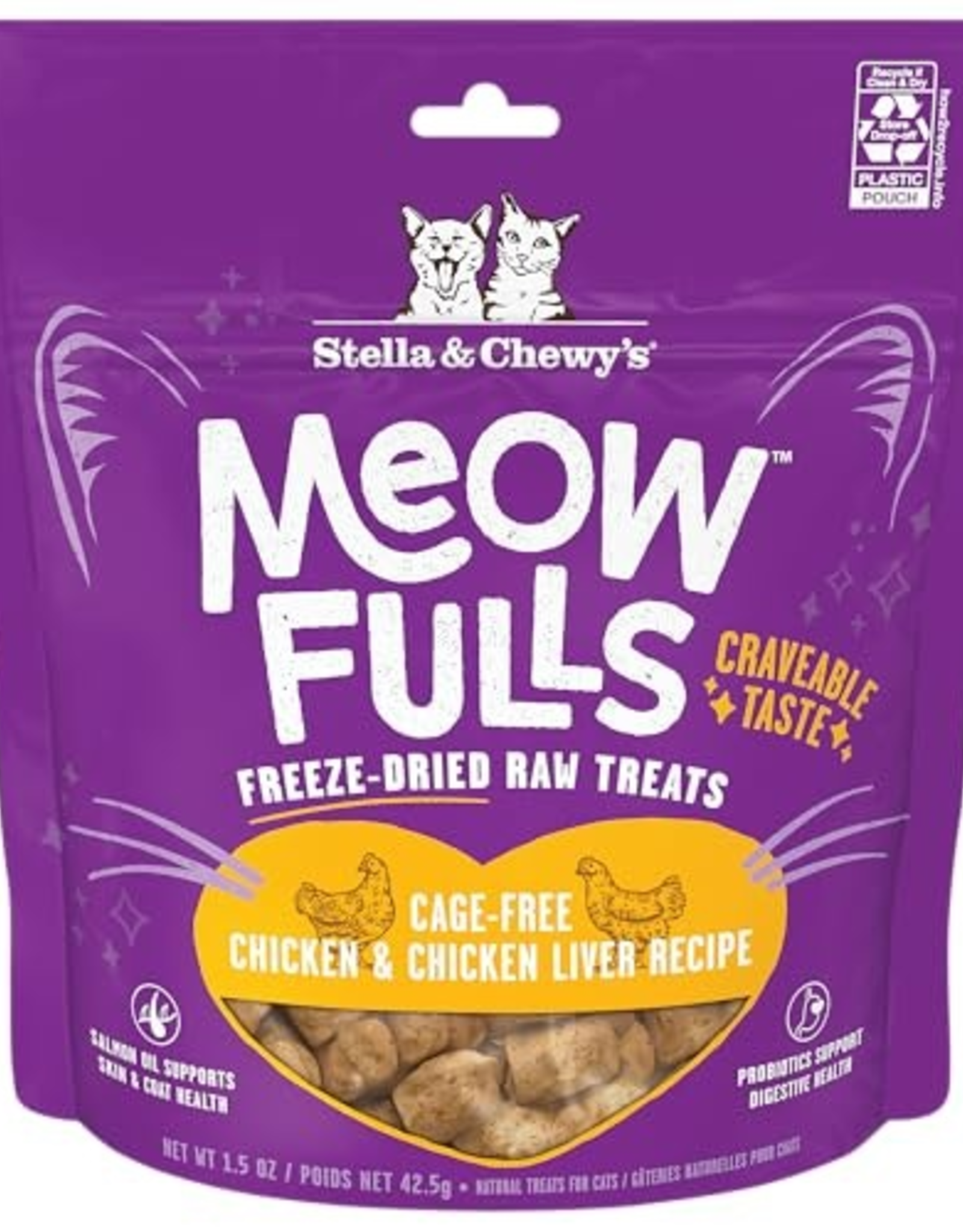 Stella & Chewy's Stella & Chewy's Meowfulls Chicken & Chicken Liver Recipe Freeze Dried Cat Treats 1.5 oz., Small