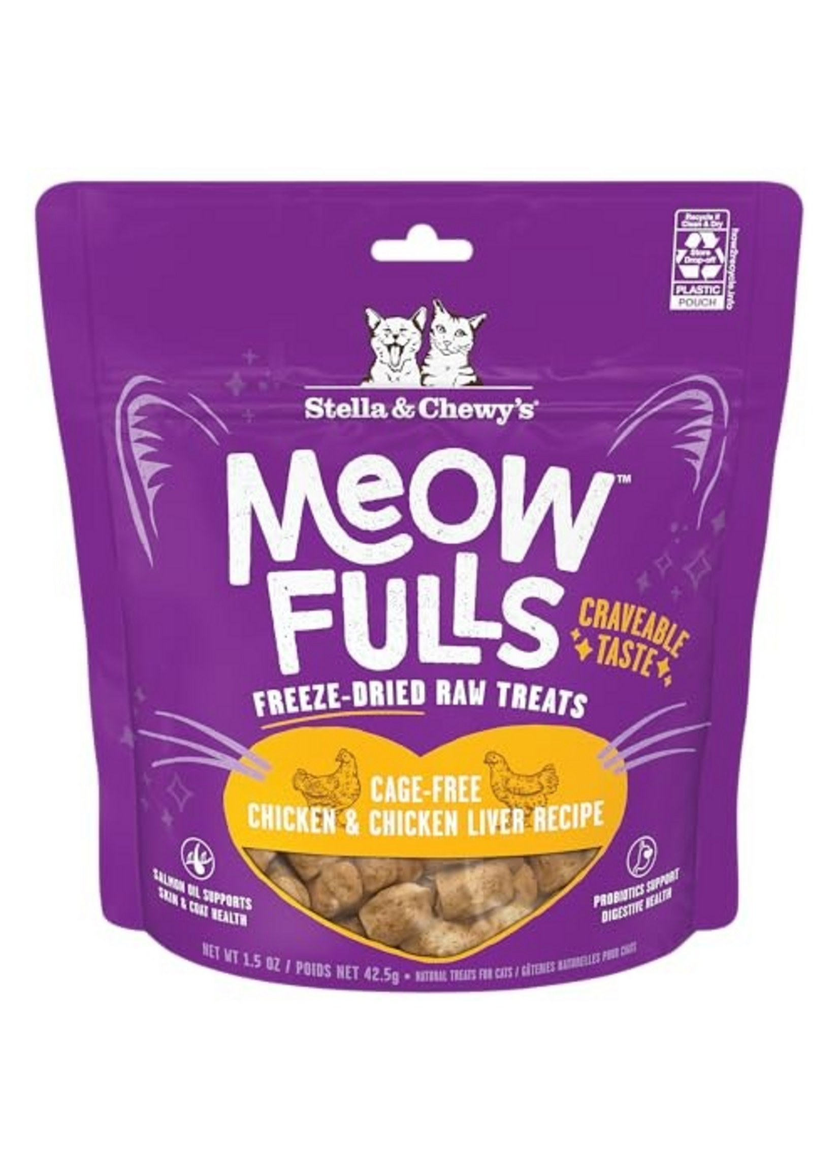 Stella & Chewy's Stella & Chewy's Meowfulls Chicken & Chicken Liver Recipe Freeze Dried Cat Treats 1.5 oz., Small