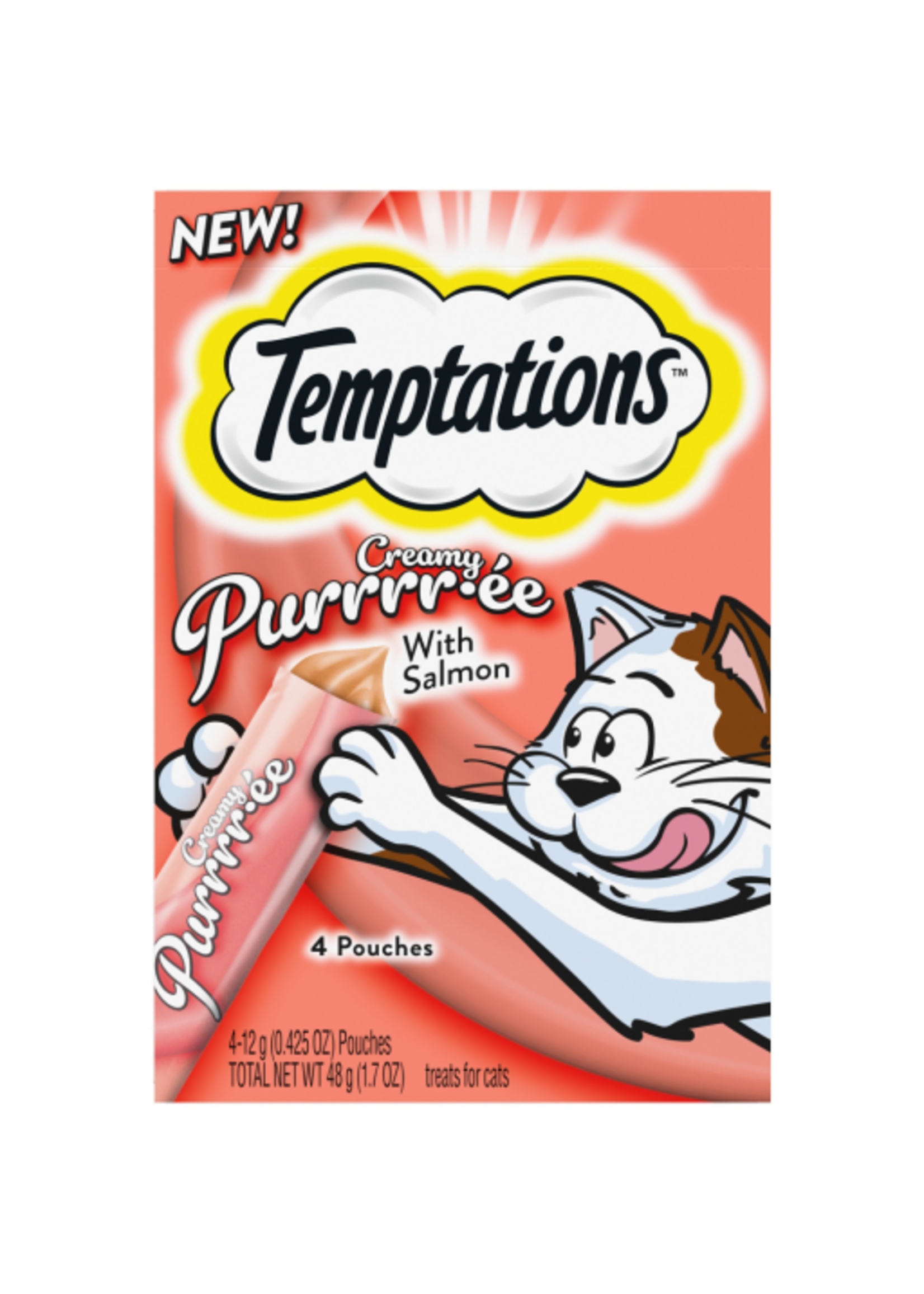 Temptations Temptations Creamy Puree Salmon Wet Cat Treats -  0.42 oz (4 Pack)