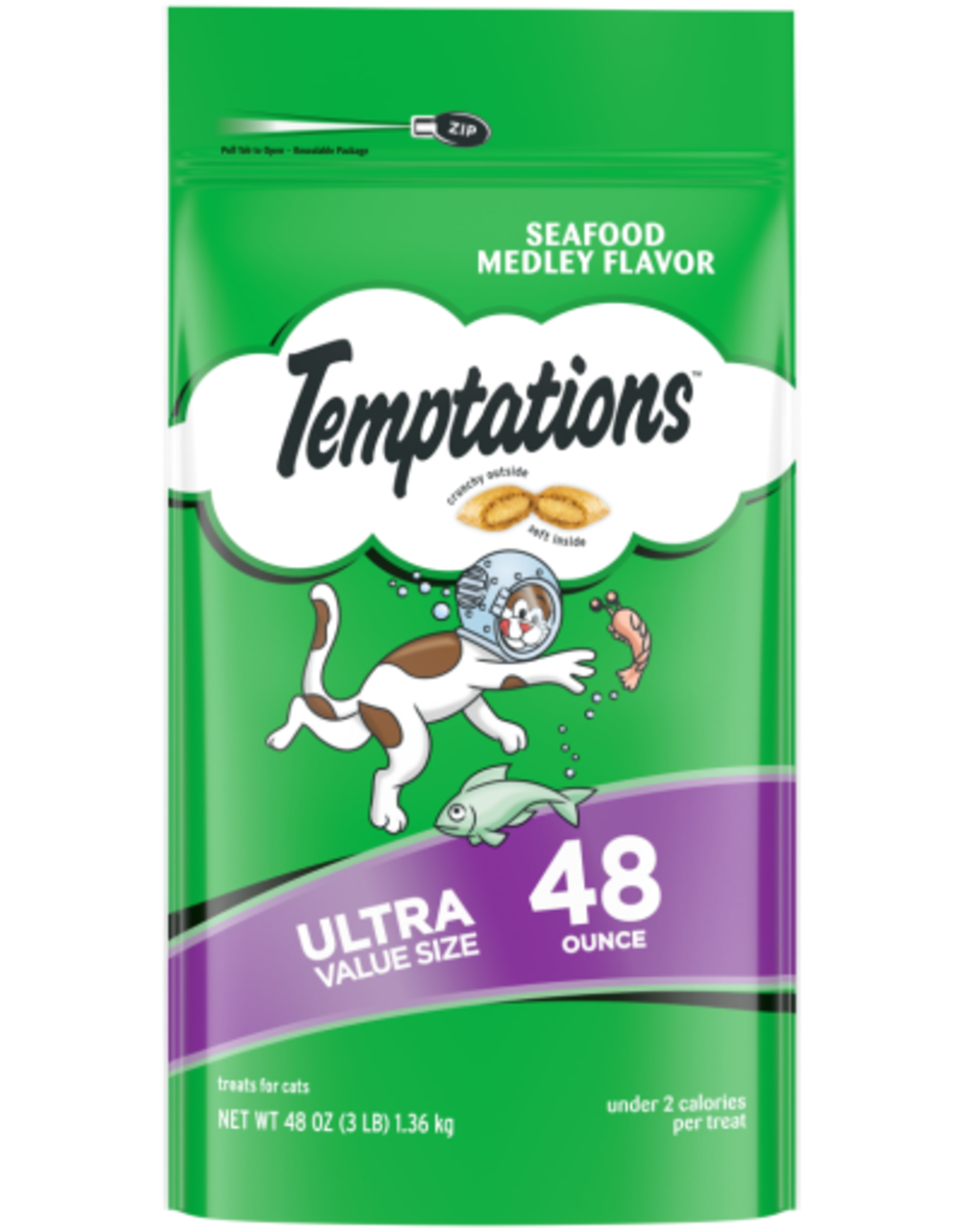 Temptations Temptations Classic Cat Treats Seafood Medley Flavor 48 oz