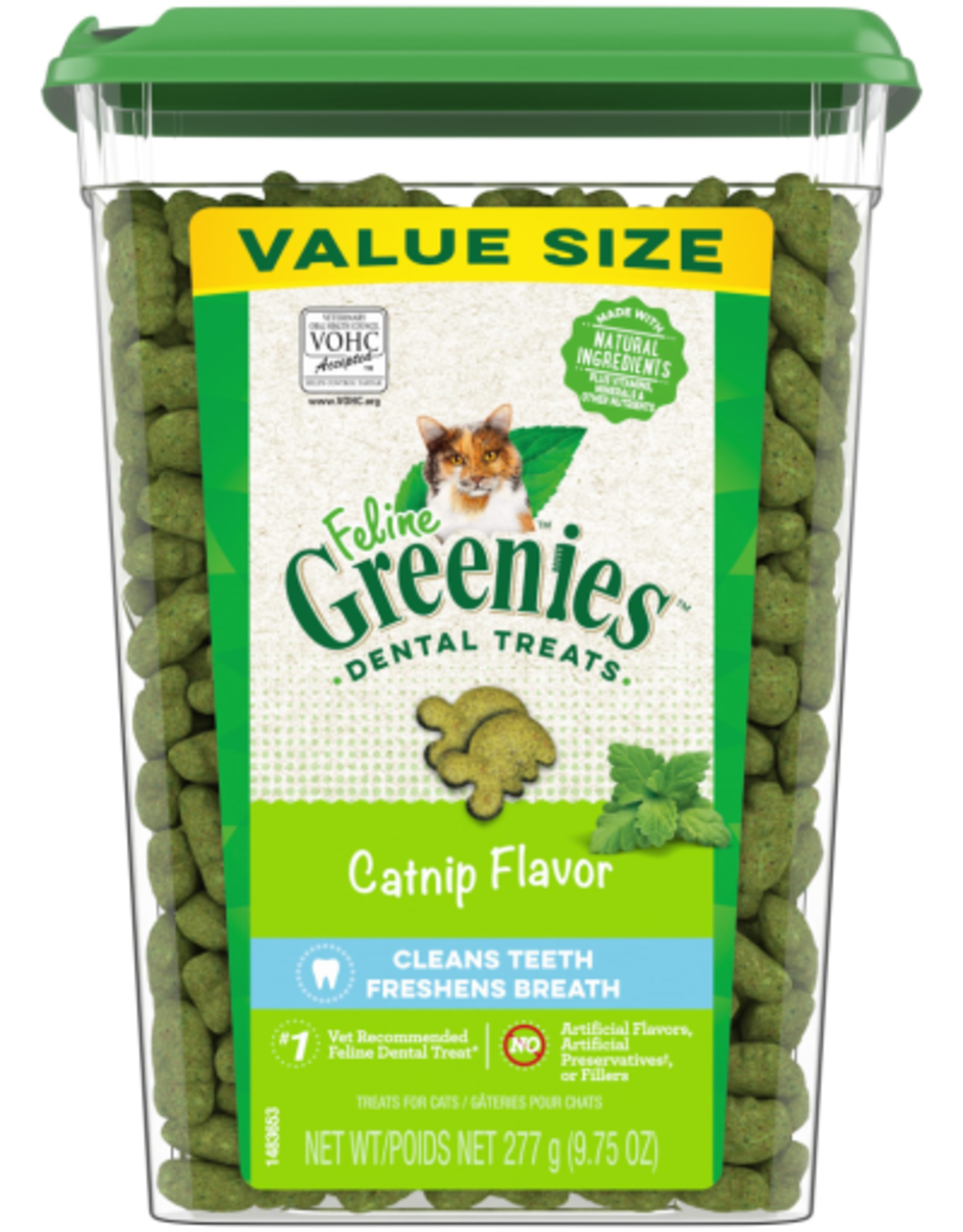 GREENIES Feline Greenies Dental Cat Treats Catnip Flavor 9.75 oz