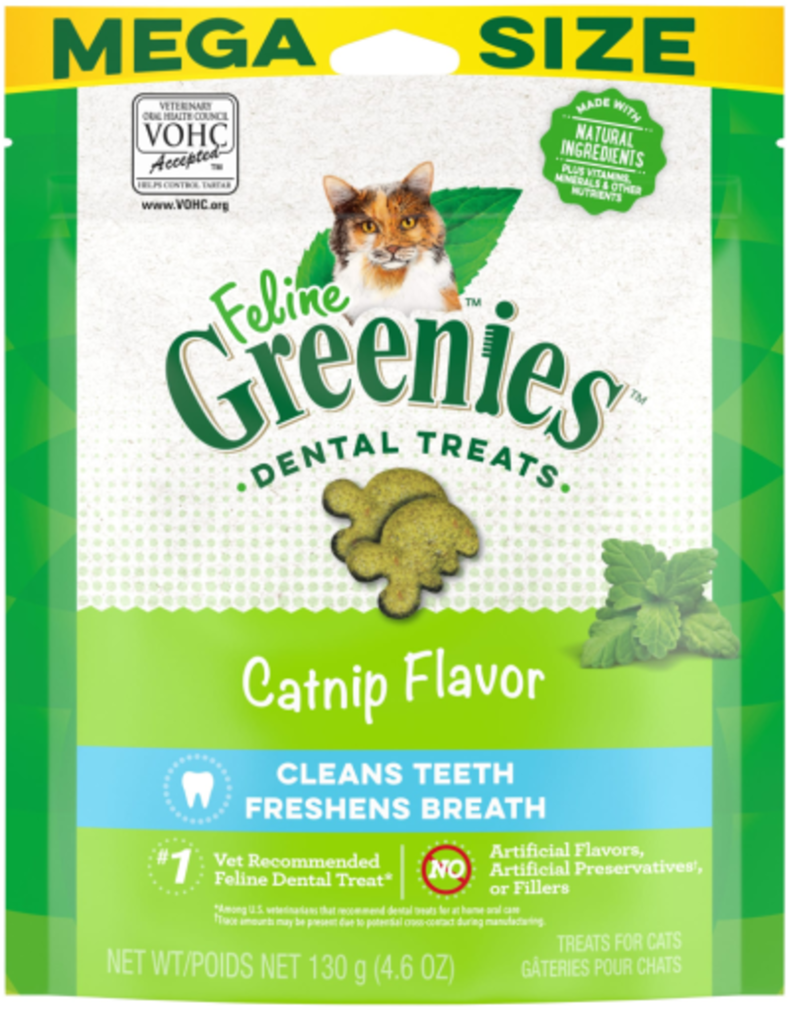 GREENIES GREENIES FELINE DENTAL TREAT CATNIP 4.6OZ