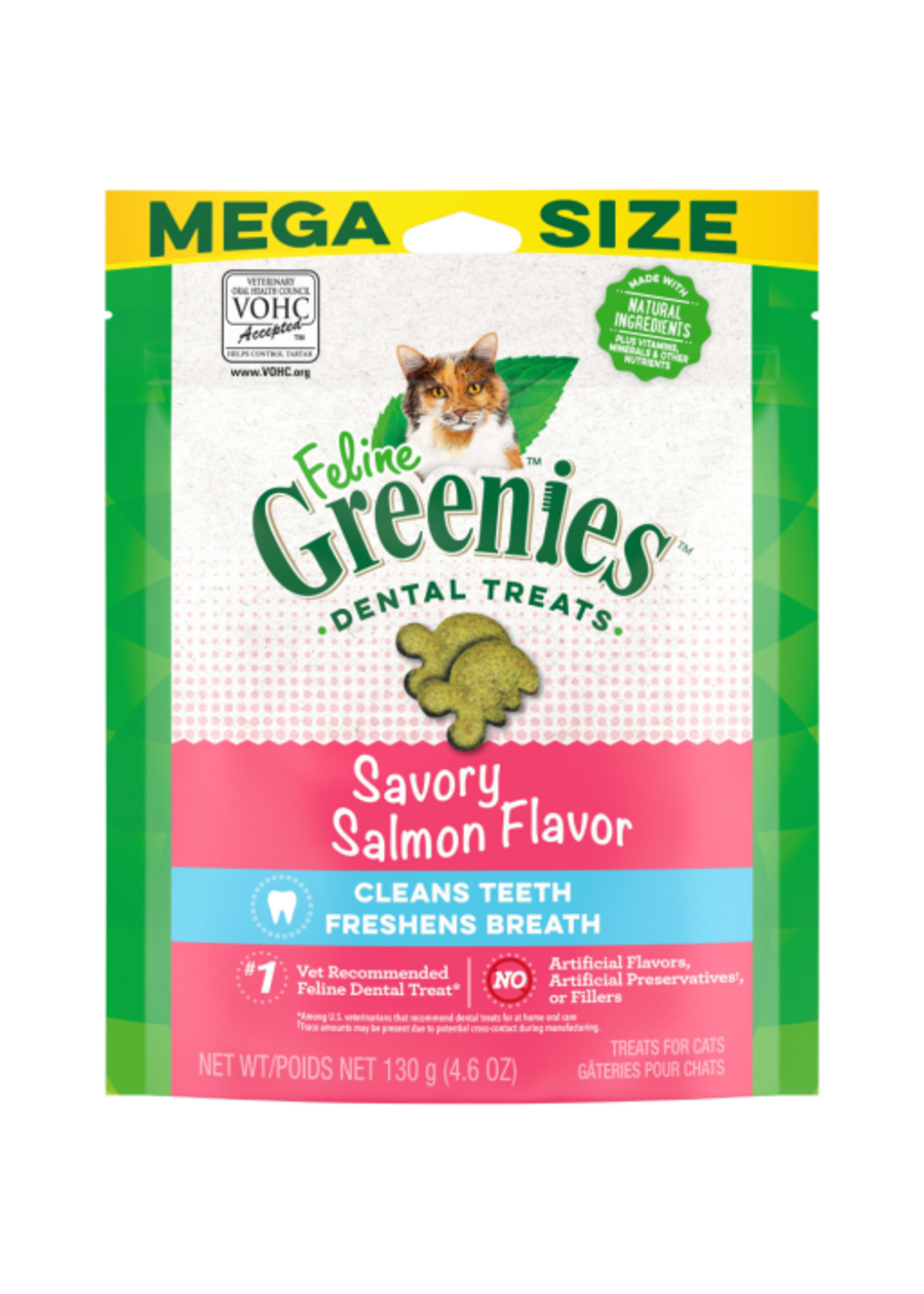 Greenies GREENIES FELINE DENTAL SAVORY SALMON TREAT 4.65OZ