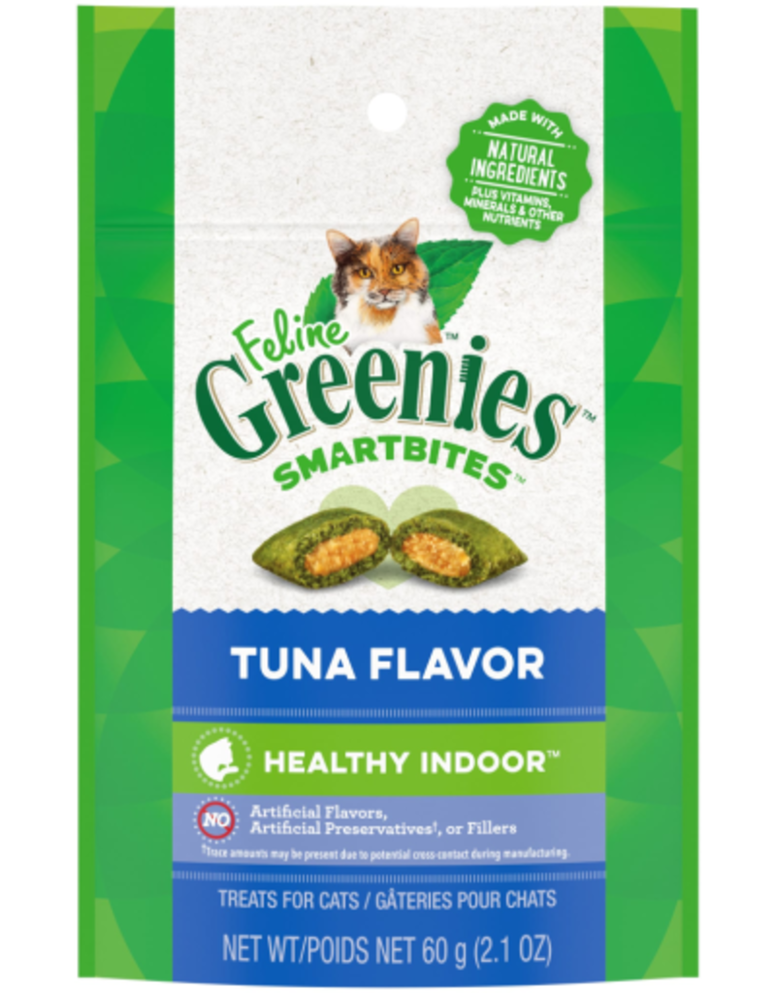 GREENIES GREENIES FELINE SMARTBITES HAIRBALL CONTROL TUNA 2.1OZ