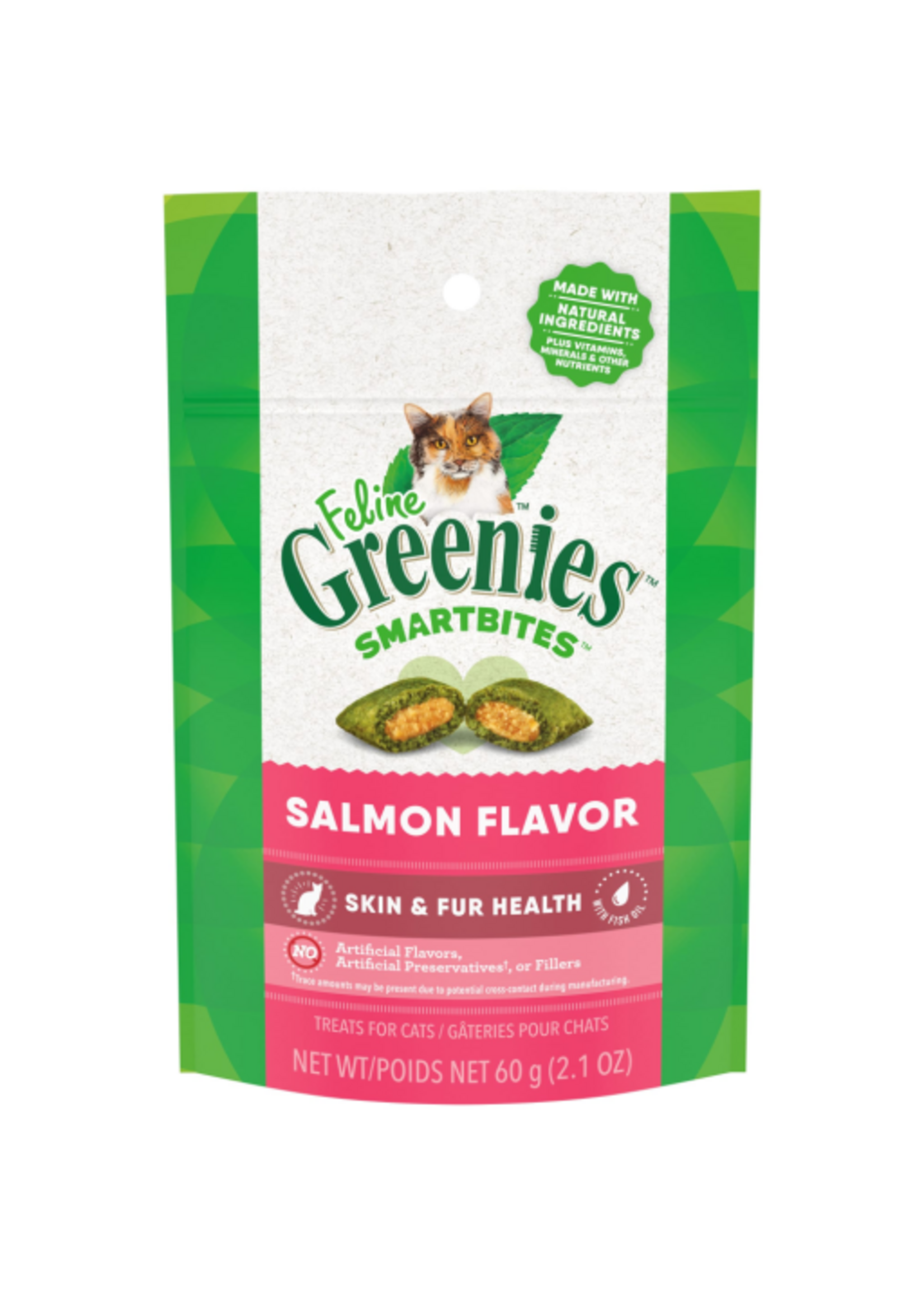 Greenies GREENIES FELINE SMARTBITES SKIN & COAT SALMON 2.1OZ