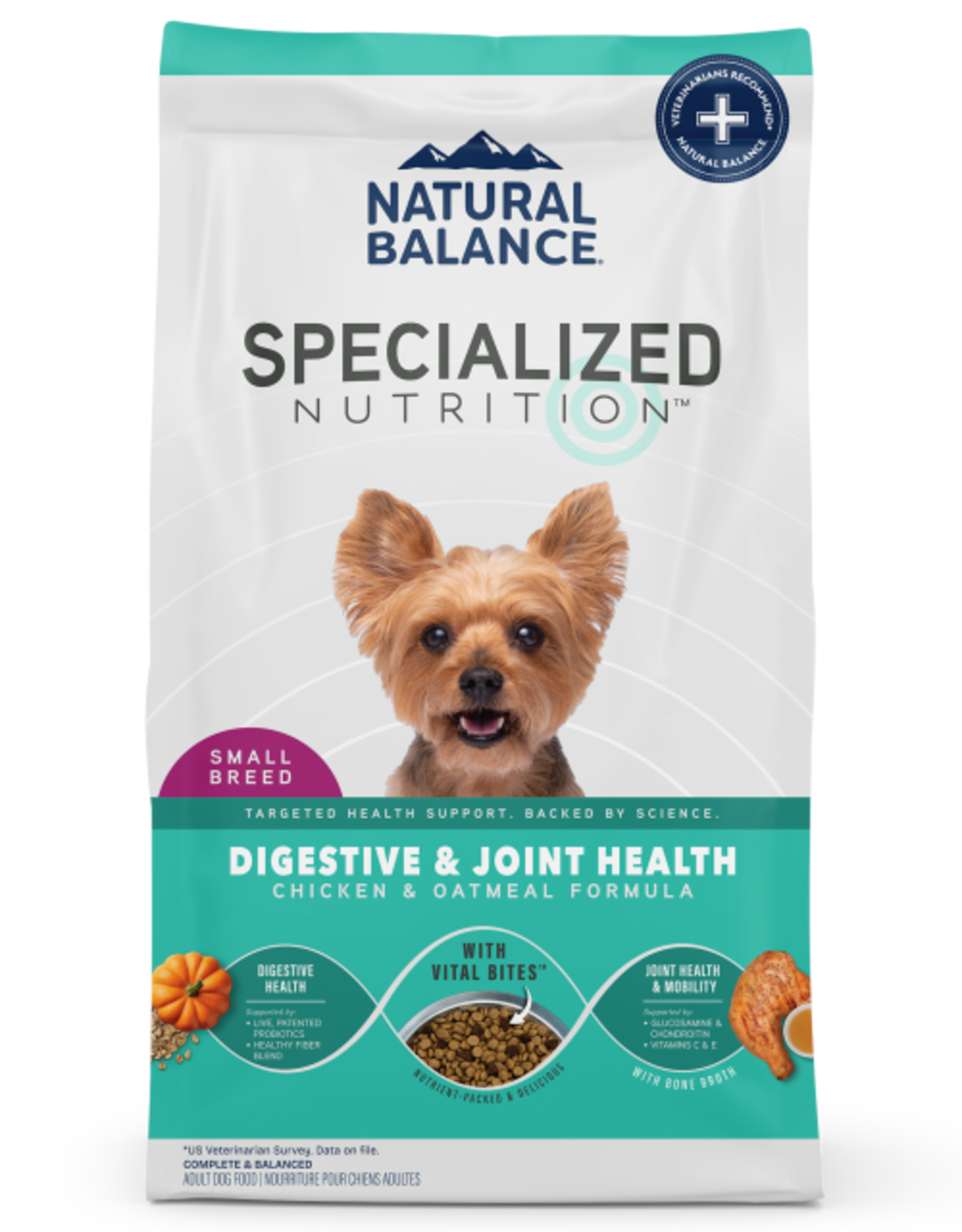 Natural Balance NATURAL BALANCE SPECIALIZED SMALL BREED DIGESTIVE & JOINT HEALTH CHICKEN 12 LB