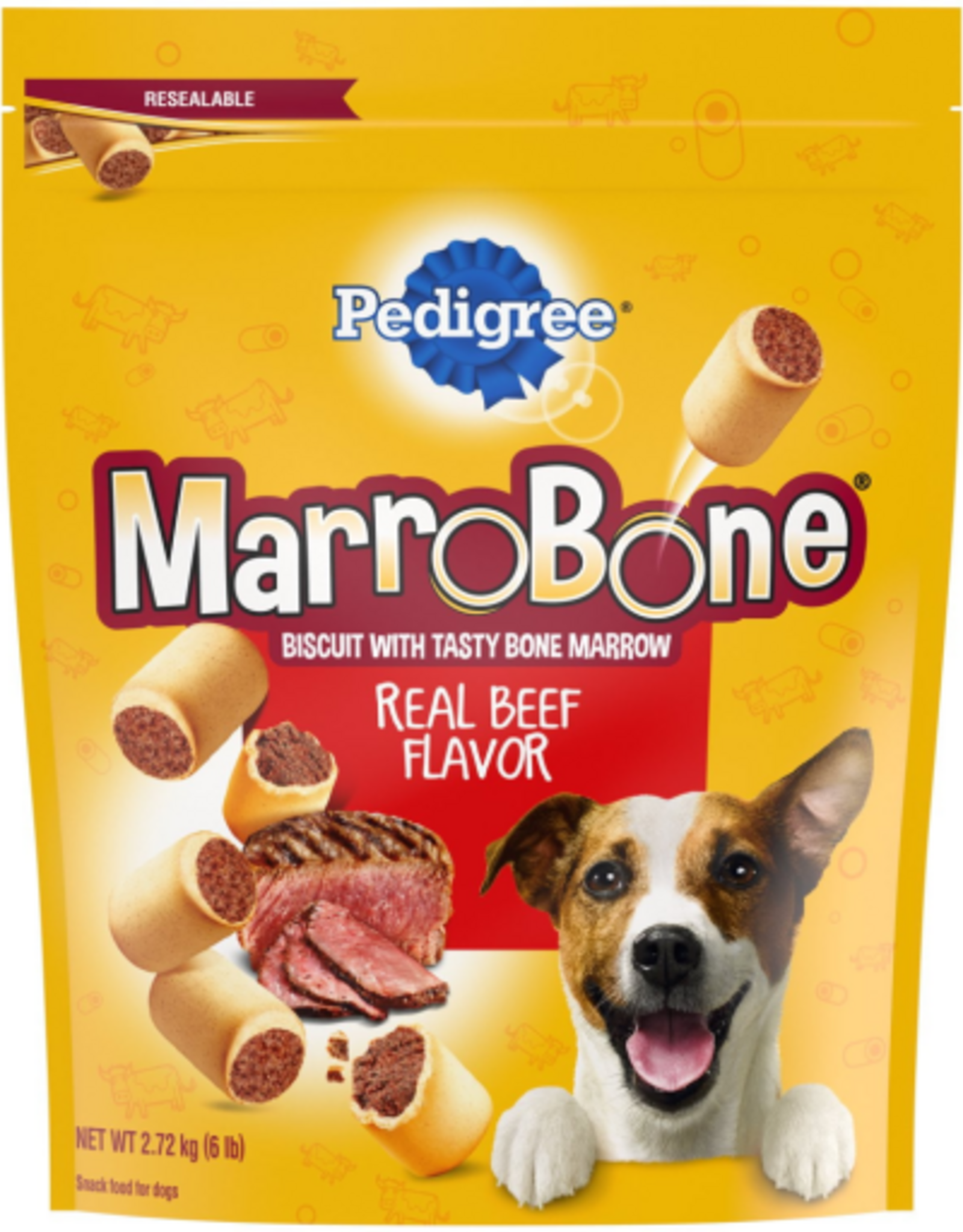 Pedigree Pedigree Marrobone Real Beef Biscuit Treats for Dogs  6 lb Pouch