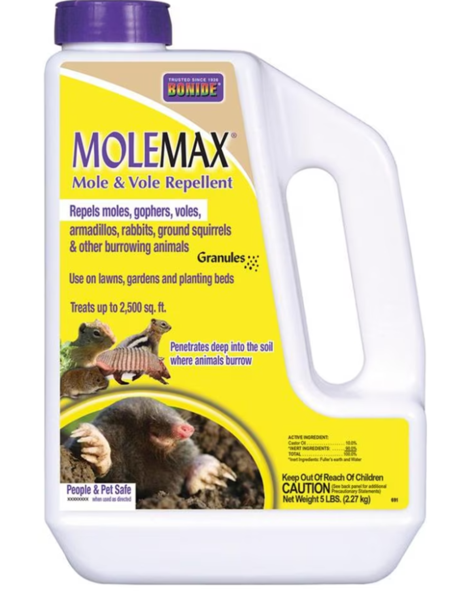 BONIDE PRODUCTS INC     P BONIDE MOLEMAX MOLE & VOLE REPELLENT 5LBS