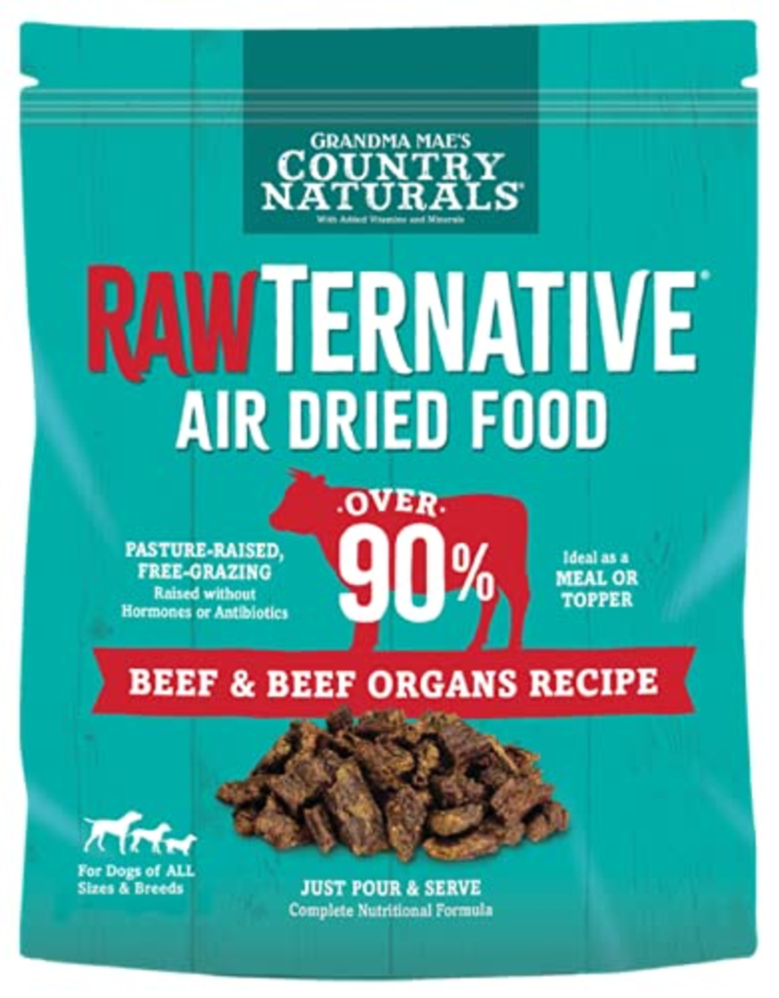 Grandma Mae's Grandma Mae's Country Naturals RawTernative Air Dried Dog Food Beef 1 lb