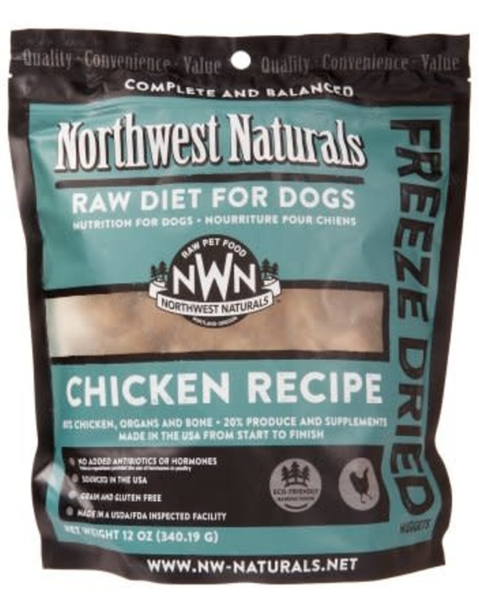 NORTHWEST NATURALS Northwest Naturals Nuggets Chicken Freeze Dried Dog Food 12 Oz