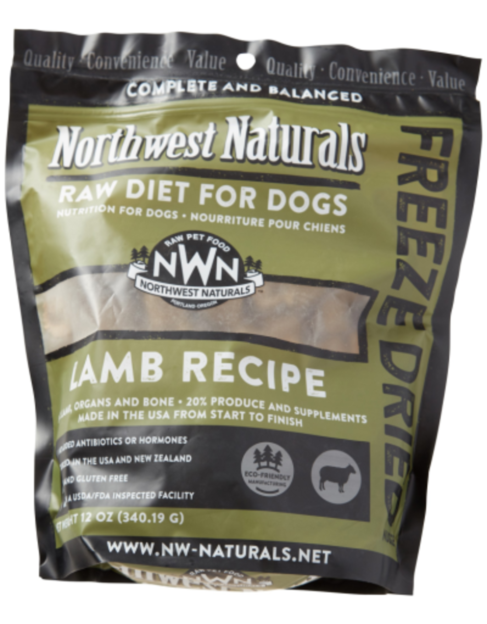 NORTHWEST NATURALS Northwest Naturals Nuggets Lamb Freeze Dried Dog Food 12 Oz