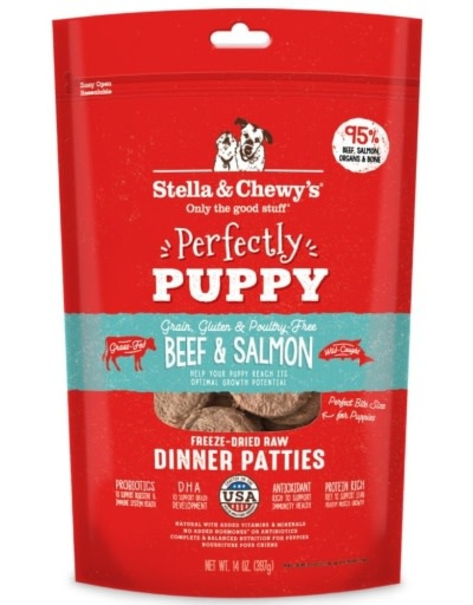 Stella & Chewy's STELLA & CHEWY'S FREEZE-DRIED PUPPY BEEF & SALMON 14OZ