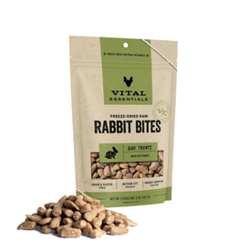 VITAL ESSENTIALS VITAL ESSENTIALS DOG FREEZE-DRIED TREAT BITES RABBIT 5OZ