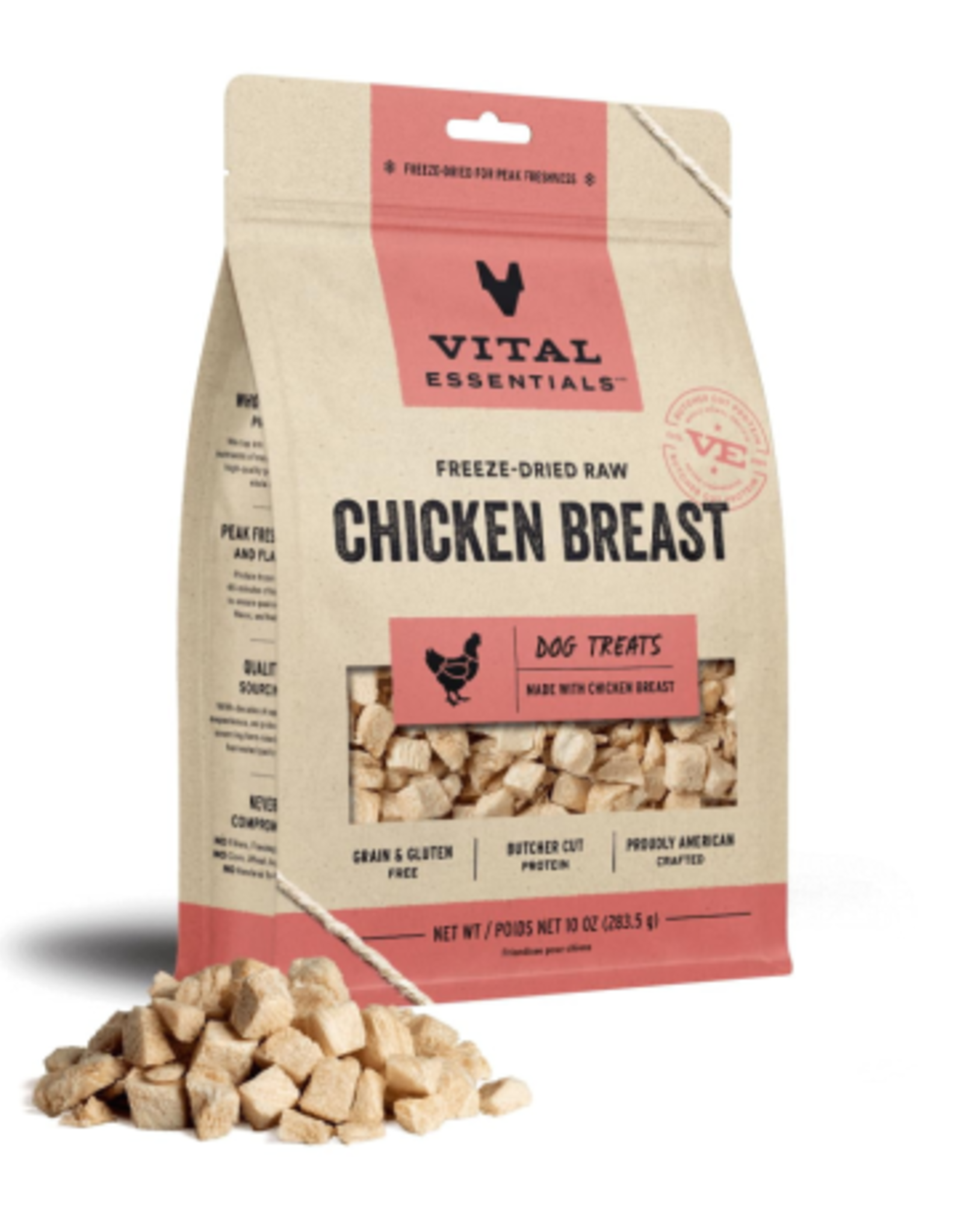 VITAL ESSENTIALS Vital Essentials Freeze Dried Chicken Breast Dog Treats 10 oz