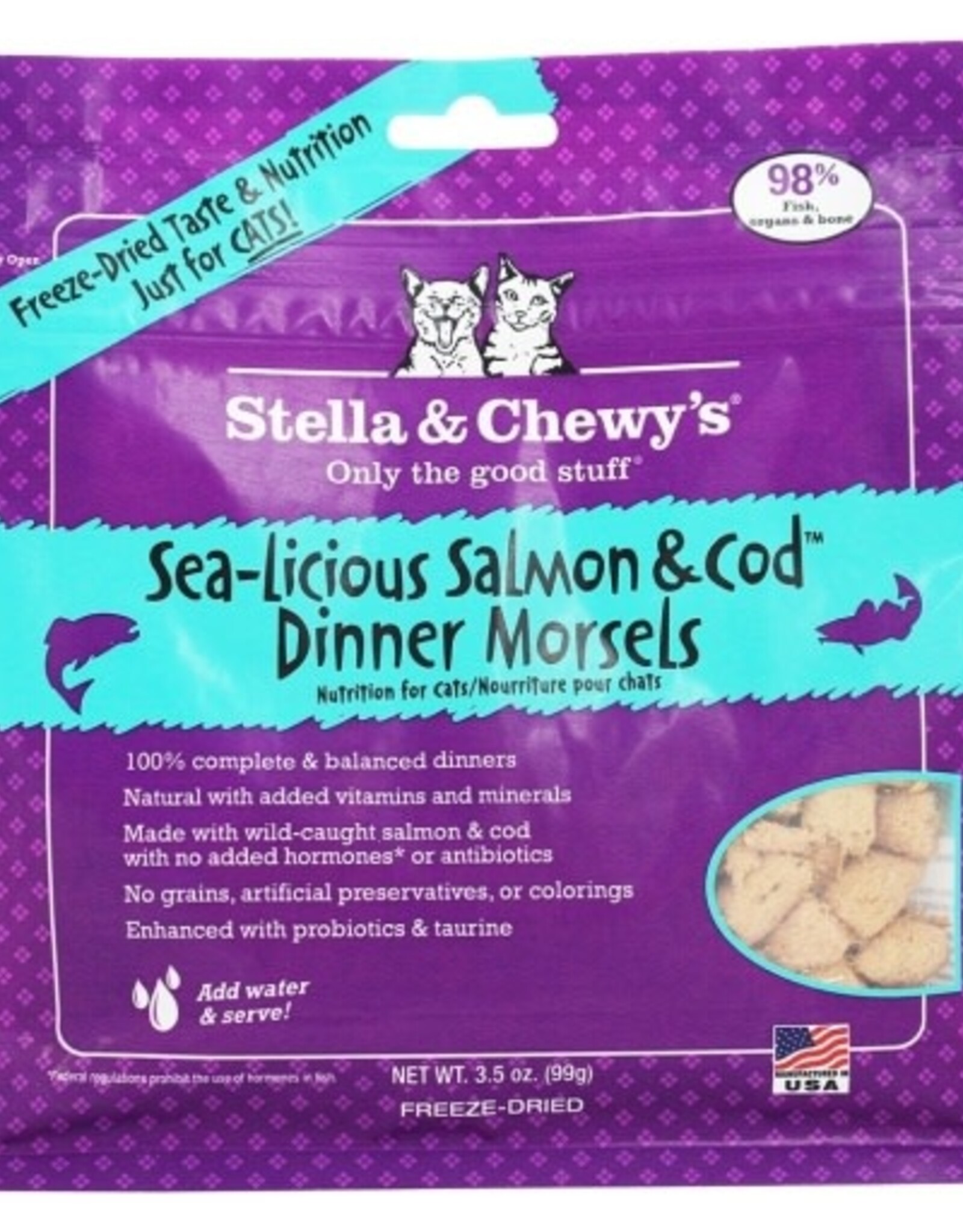 Stella & Chewy's STELLA & CHEWY'S CAT FREEZE DRIED SEA LICIOUS SALMON & COD DINNER 3.5OZ