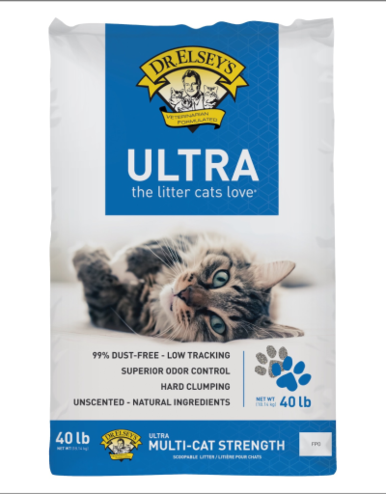 Dr. Elsey's Dr. Elsey's Ultra Unscented Clumping Clay Cat Litter - 40 lb. Bag