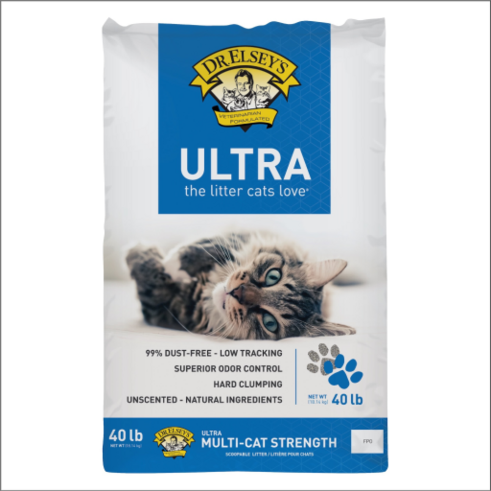 Dr. Elsey's Dr. Elsey's Ultra Unscented Clumping Clay Cat Litter - 40 lb. Bag