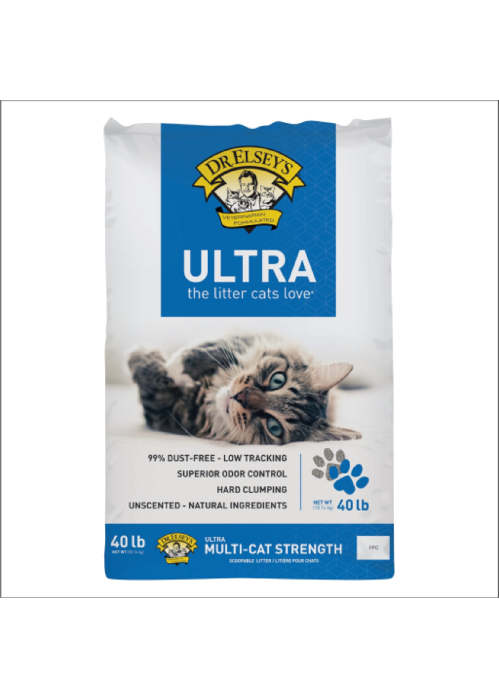 Dr. Elsey's Dr. Elsey's Ultra Unscented Clumping Clay Cat Litter - 40 lb. Bag