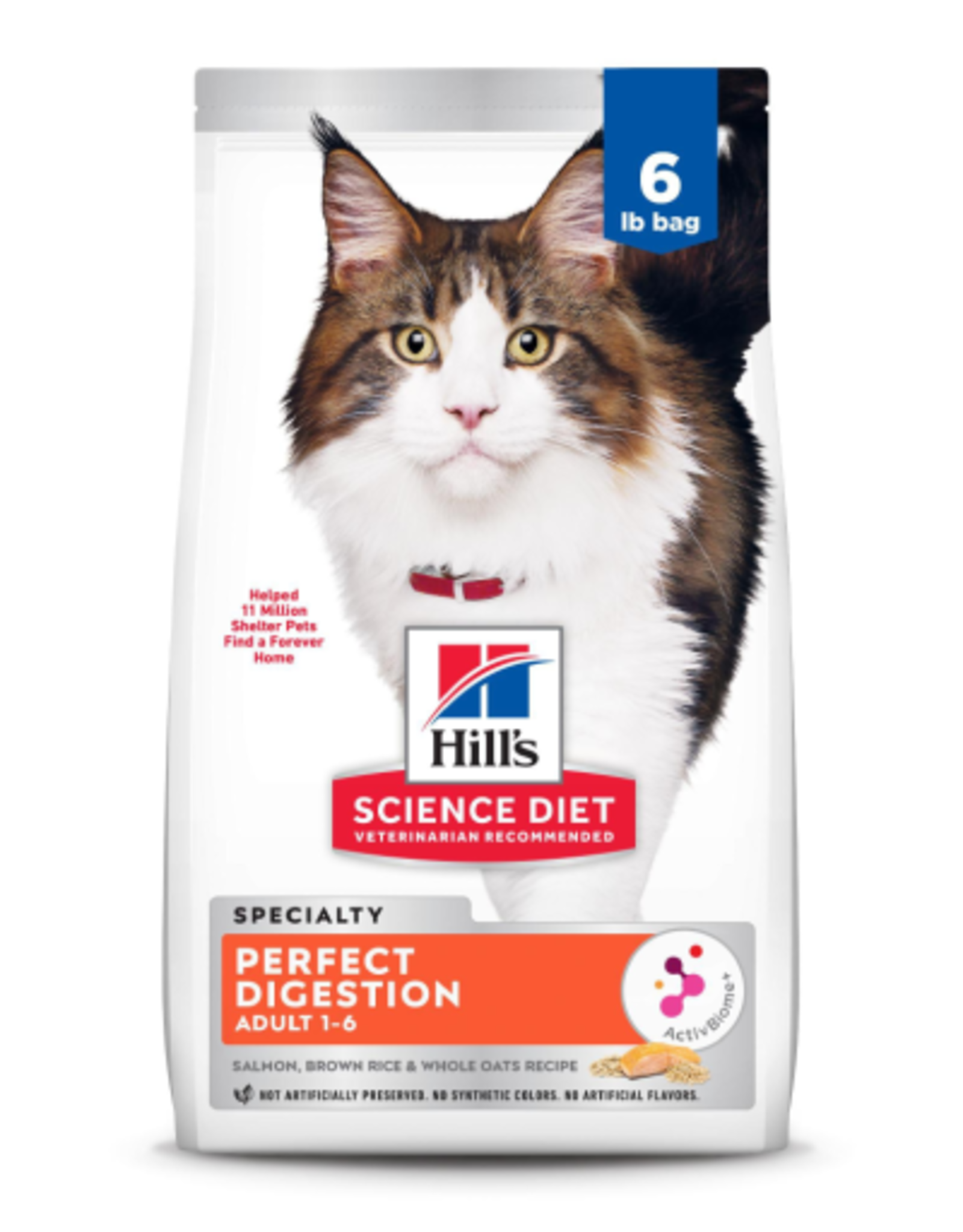 Hill's Science Diet Hill's Science Diet Cat Adult Perfect Digestion Salmon 6 lbs