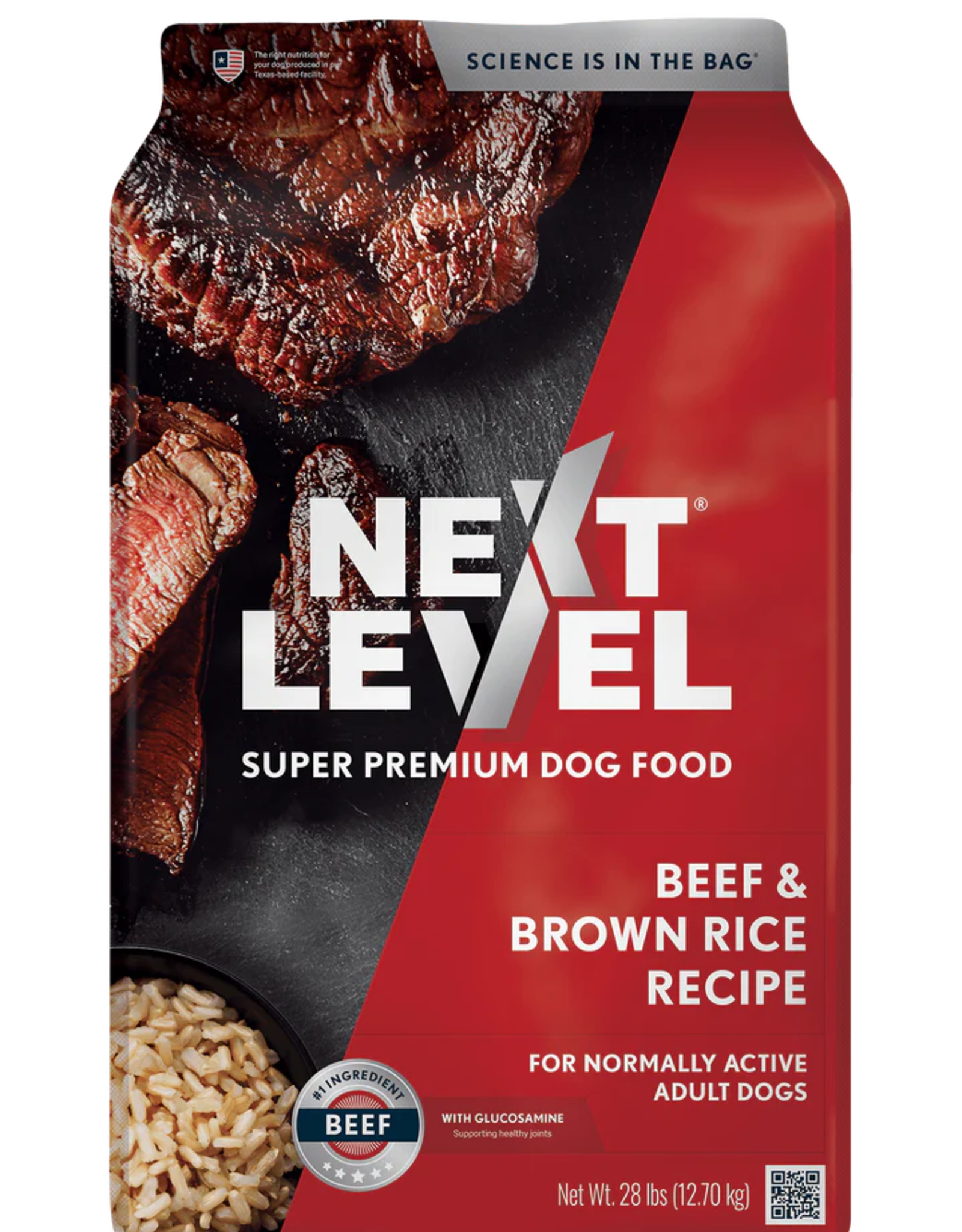 Next Level NEXT LEVEL DOG BEEF & BROWN RICE 4 LB