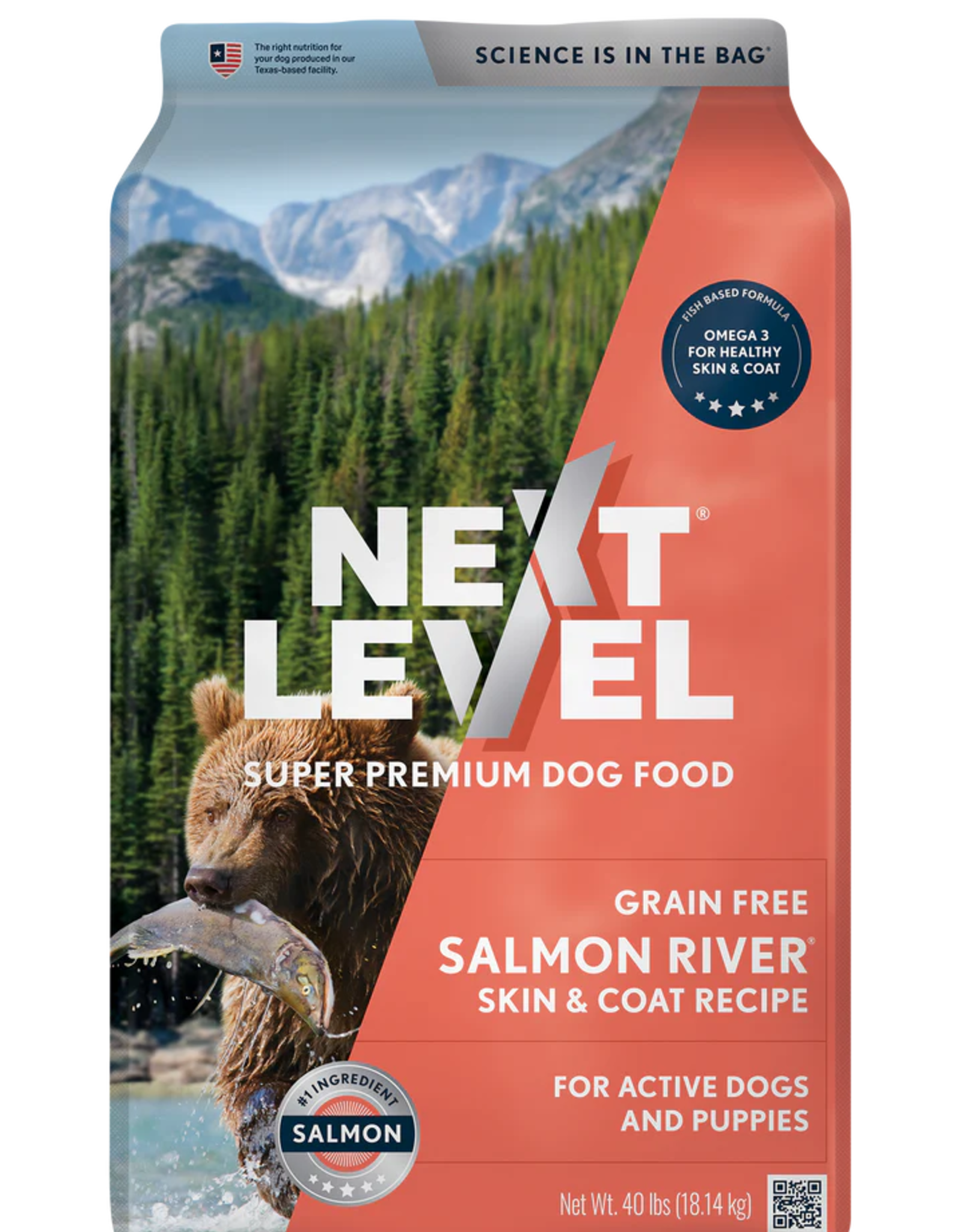 Next Level NEXT LEVEL DOG SALMON RIVER GRAIN FREE SKIN & COAT 4 LB