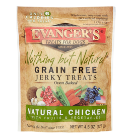 EVANGER'S Evanger's Nothing But Natural Chicken Jerky Treats 4.5 OZ
